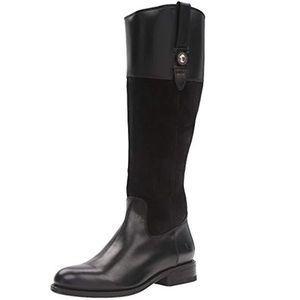 Frye Jayden Black suede leather tall riding boots